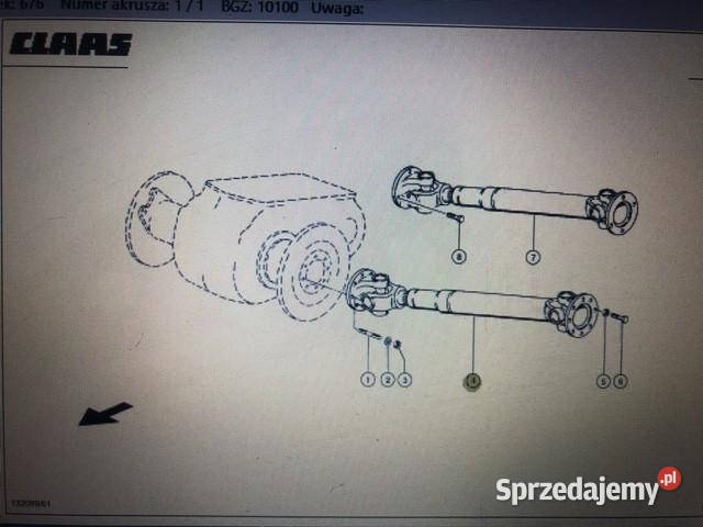 Claas Lexion Terra Track Wał Przegubowy