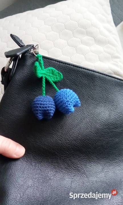 Tulipany wykonane na szydełku brelok Łask