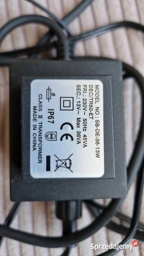 Transformator do lamp basenowych AC 12V ip67 36W Gorzów Wielkopolski