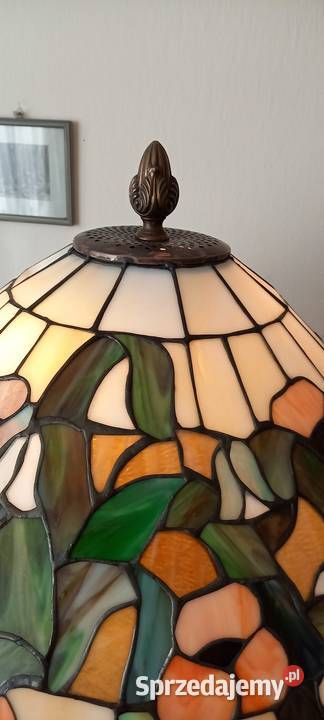 Pięknamosiężna lampa podłogowa 2 witraż w stylu łódzkie Skierniewice sprzedam