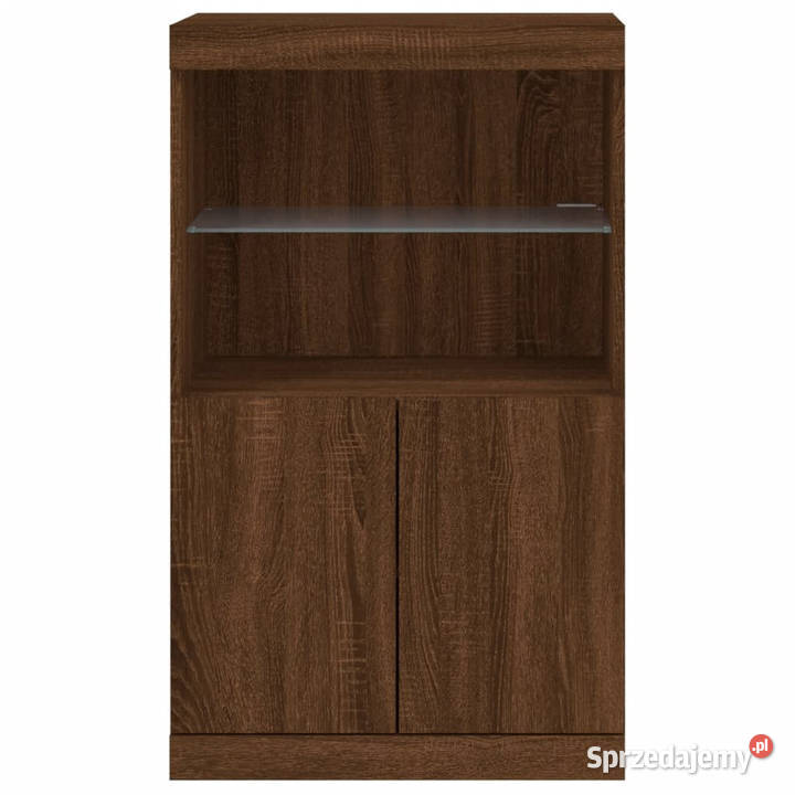 Szafka z oświetleniem LED brązowy dąb 605x37x100 Pozostałe Warszawa