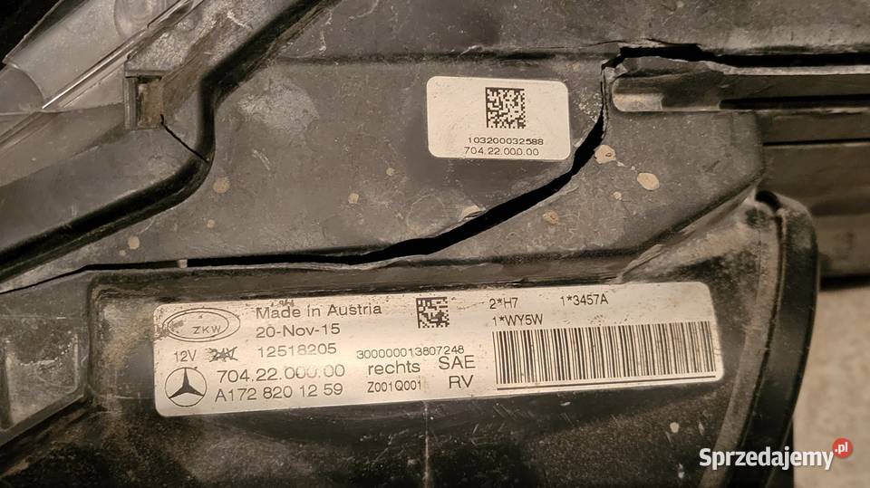 LAMPA REFLEKTOR PRZEDNI MERCEDES SLK 172 R172 Poznań sprzedam