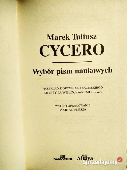 Cycero Wybór pism naukowych książki Bródno mazowieckie Warszawa