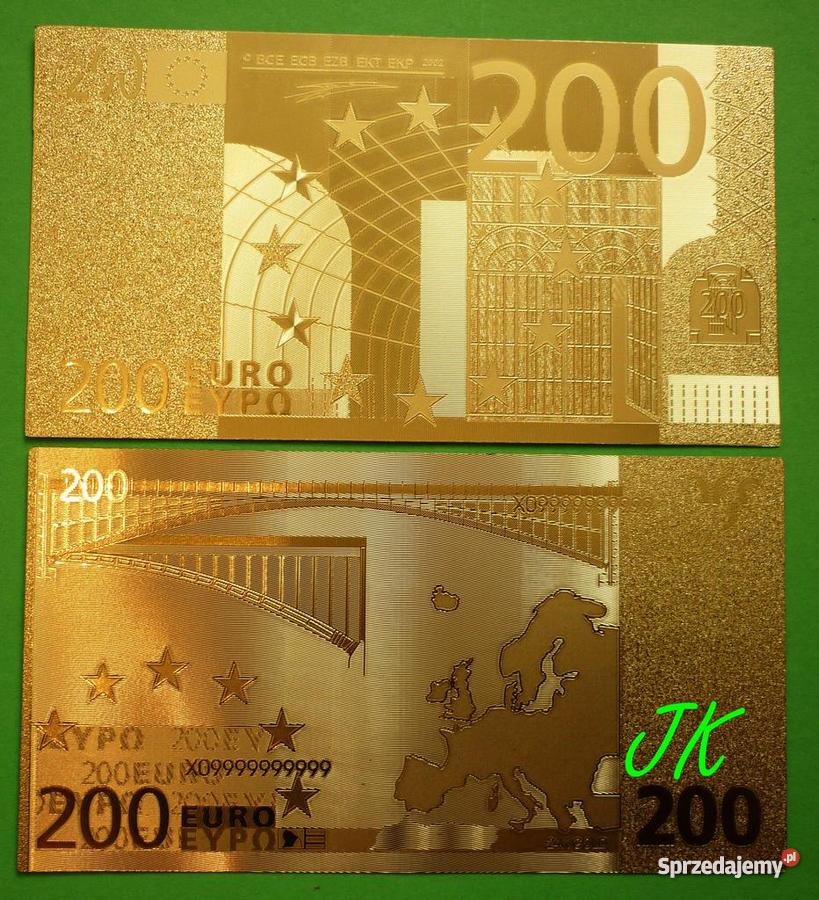 ZŁOTY BANKNOT 510 2050100200500 EURO ZŁOTO 24 Ka Sosnowiec
