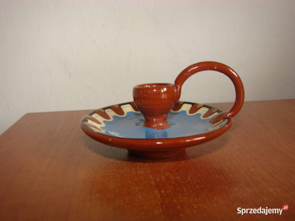 ceramika bułgarska świecznikkaganek Pruszcz Gdański