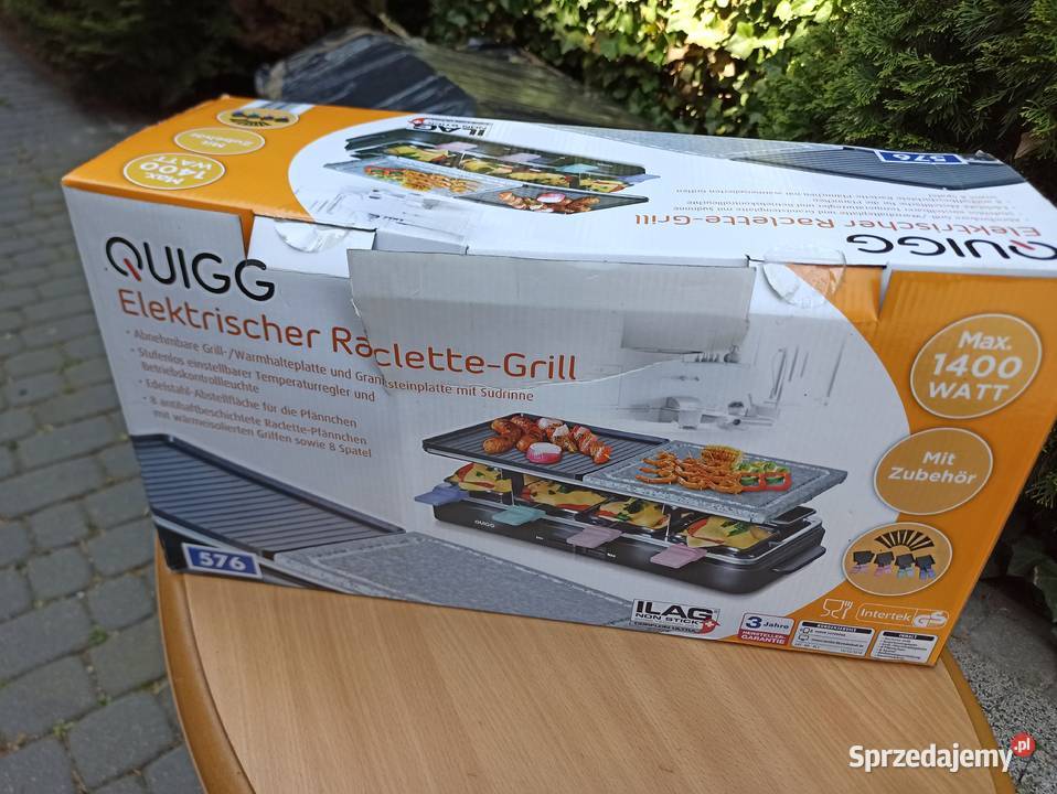 NOWY Grill Raclette QUIGG Elektryczny 1400W 8 Kielce