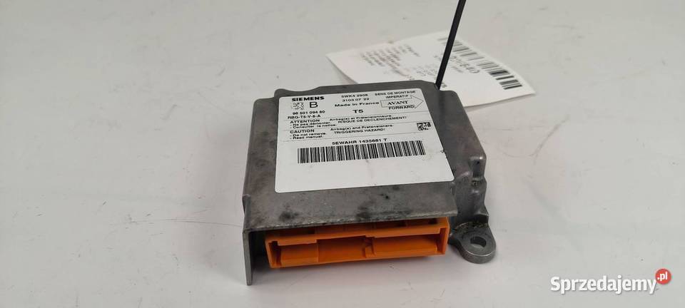 SENSOR AIRBAG PEUGEOT PEUGEOT 307 XS 9650109480 kujawsko-pomorskie