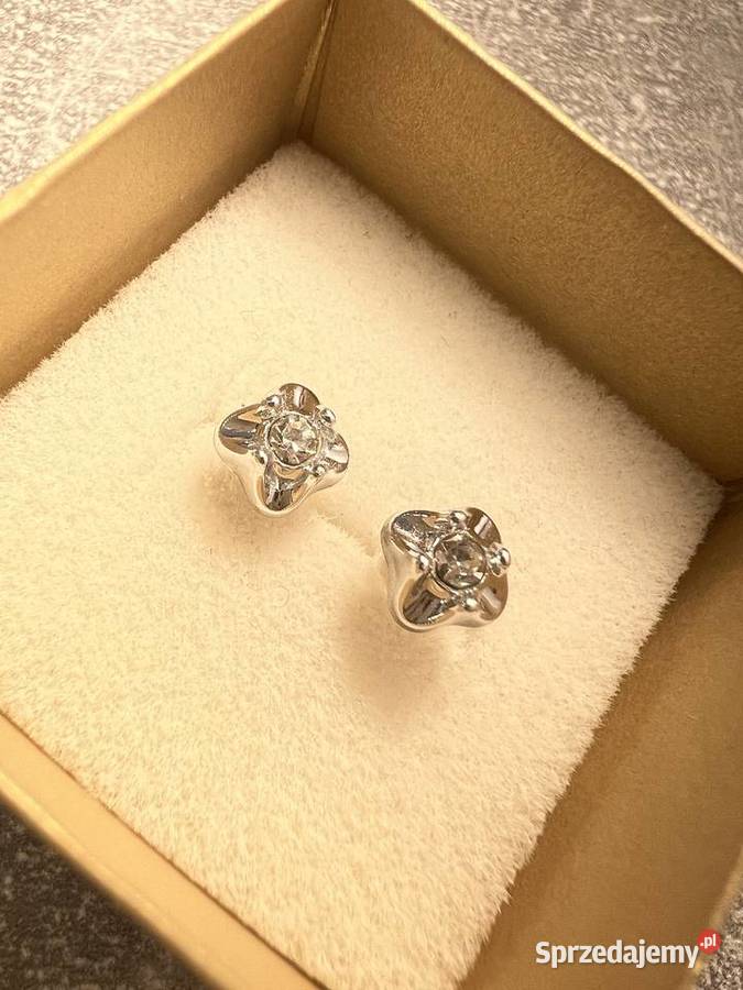 Kolczyki srebrne z diamentem Jasło