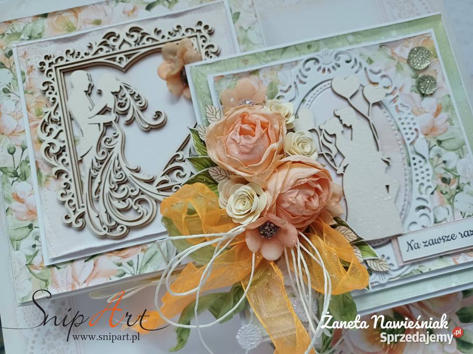 KARTKA ŚLUBNA pamiątka ślubna Rękodzieło Mszana Dolna sprzedam