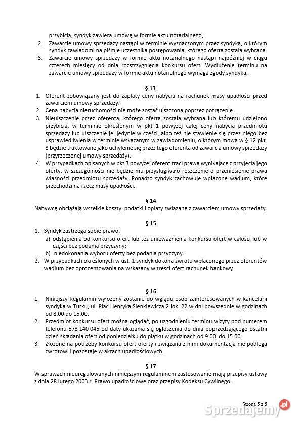 Syndyk sprzeda udział 5112 nieruchomości we wsi kujawsko-pomorskie Sępólno Krajeńskie