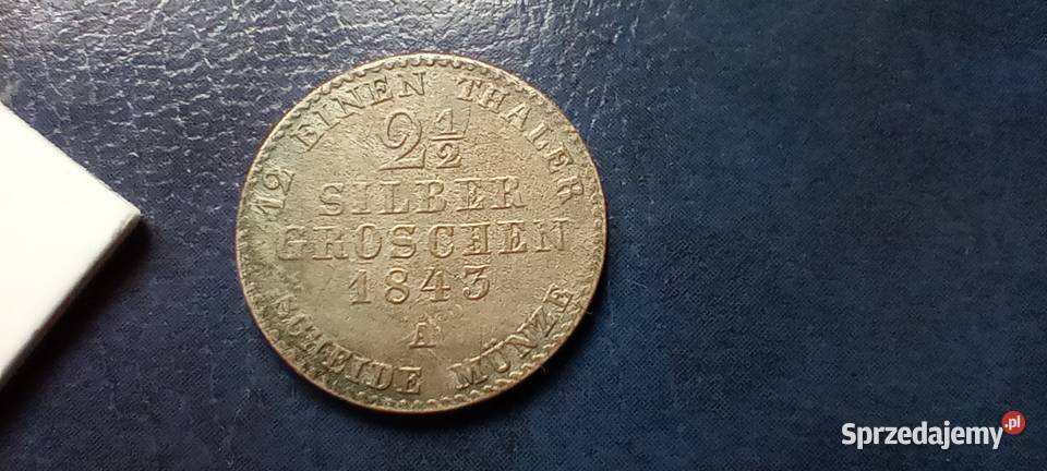 Stare monety 2 12 srebrnego grosza 1843 A Niemcy podkarpackie Lesko