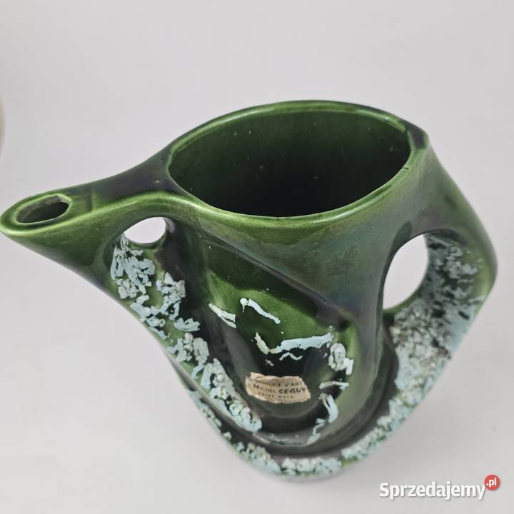 Dzban midcentury modern ceramika artystyczna Bronisze