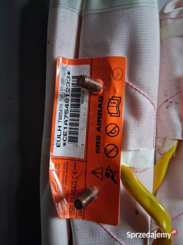 Poduszka powietrzna airbag w fotel fotela prawy Słupca