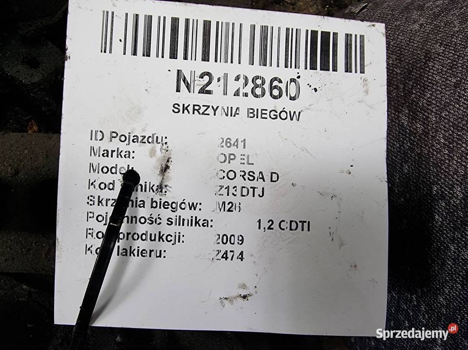 SKRZYNIA BIEGÓW OPEL CORSA D F17C374 Lipno