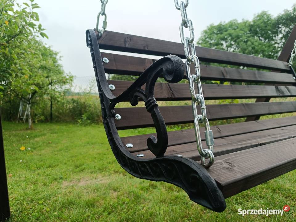Huśtawka ogrodowa drewniana Ławka 3 osób Fotel małopolskie