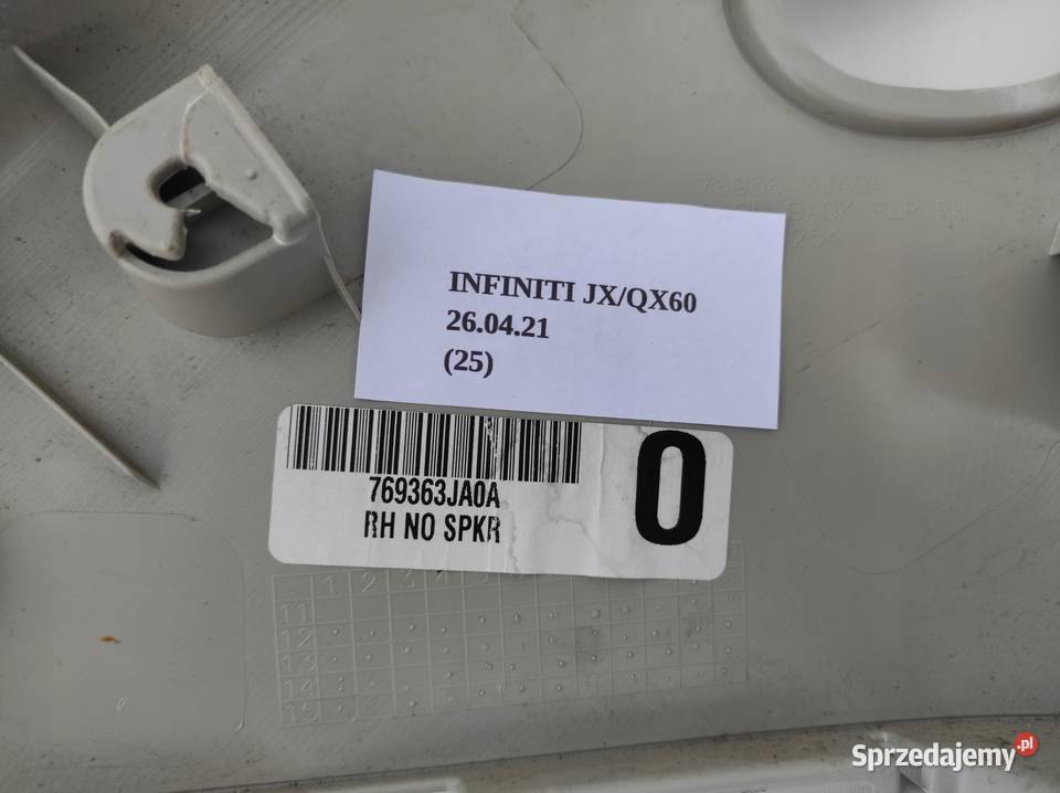OSŁONA SŁUPKA TYLNEGO PRAWA INFINITI QX60 JX Nowy Tomyśl