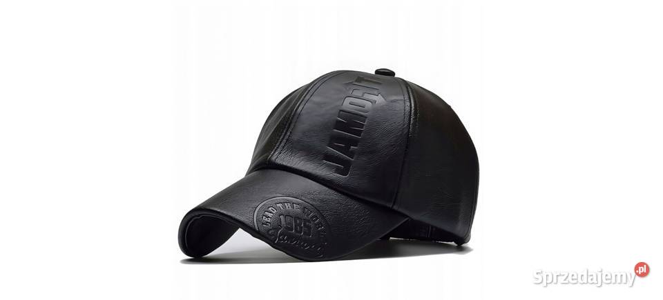 Czapka z Daszkiem Skórzana Bejsbolówka Letnia Galanteria i dodatki