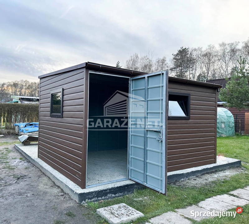 SCHOWEK DOMEK OGRODOWY 4x3 m SPAD W PRZÓDDRZWI Łapanów