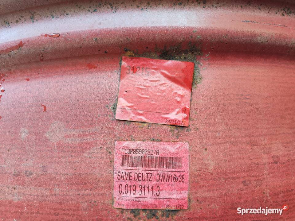 DEUTZFAHR 6130 TTV 19r Felgi koła tył DW16LX38 Kolno