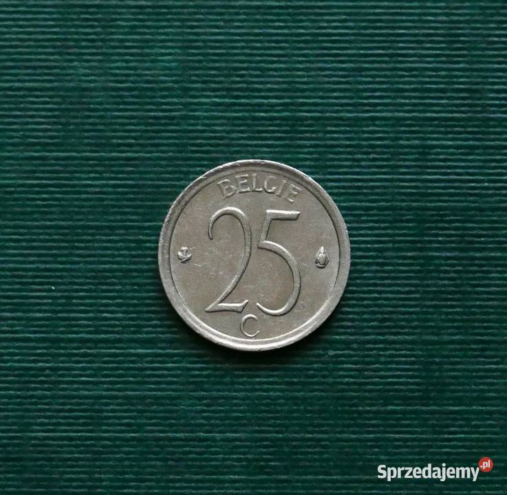 BELGIA 25 centymów 1966r Napis holendersku BELGI Gliwice