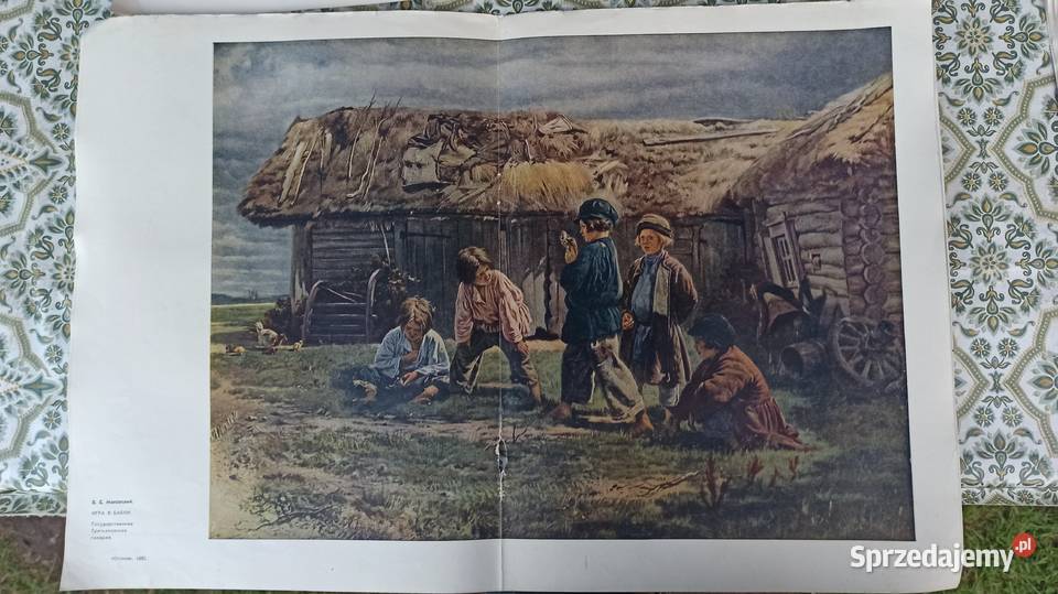 Stara książka z reprodukcjami obrazów portretów łódzkie Wieluń