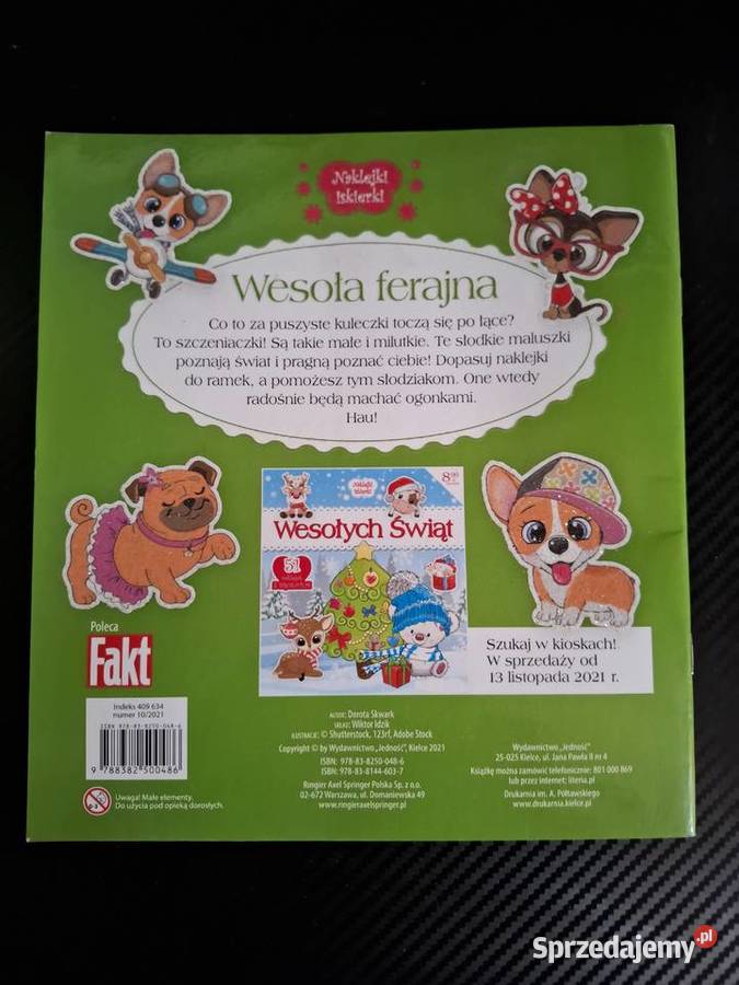 Wesołych Świąt Szczeniaczk Książka dzieci Pozostałe Warszawa