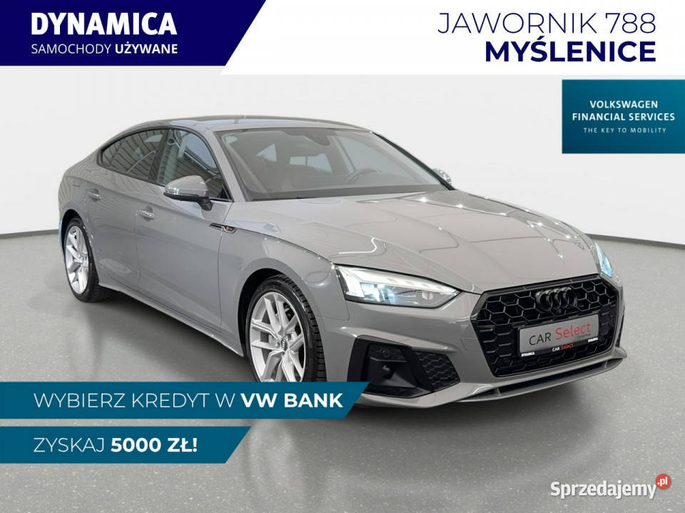 Audi A5 Sportback VAT 23 Sline 40TFSI mHEV 204 centralny zamek A5 Myślenice