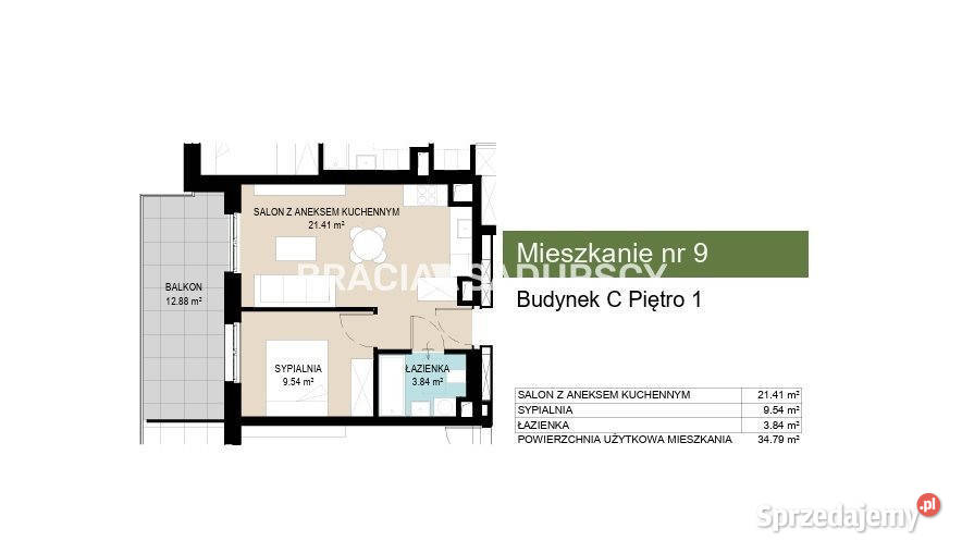 Mieszkanie na sprzedaż Kraków 3479m2 2 pokoje Sprzedaż Sprzedaż małopolskie