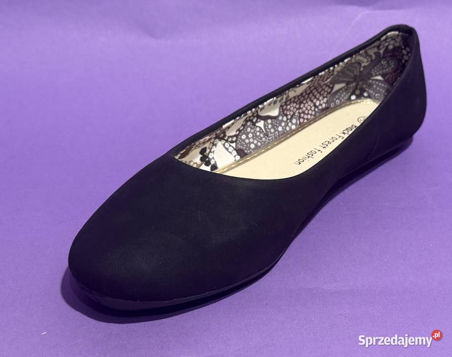 Czarne gładkie baleriny rozmiar 38 AKS5 Żyrardów