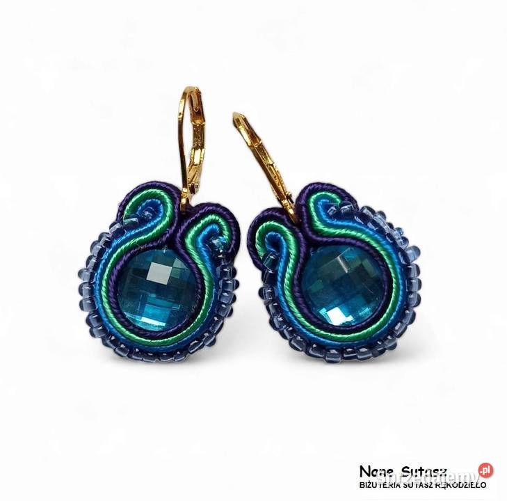 Kolczyki Sutasz rękodzieło Nane Sutasz Kolczyki Lubań