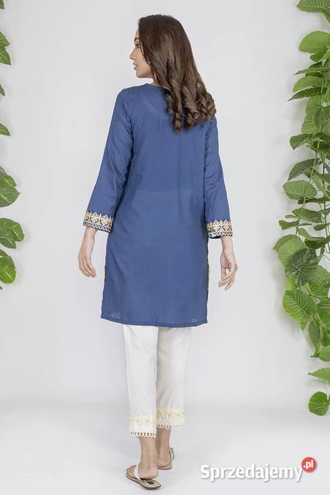 Nowa granatowa tunika indyjska kameez kurta Szczecin