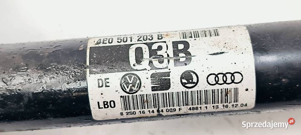 PÓŁOŚ PRAWA TYŁ VOLKSWAGEN PHAETON 4E0501203B Lipno