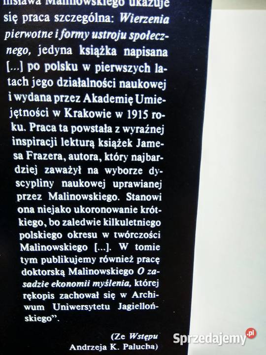 Malinowski wierzenia Pierwotne książki mazowieckie