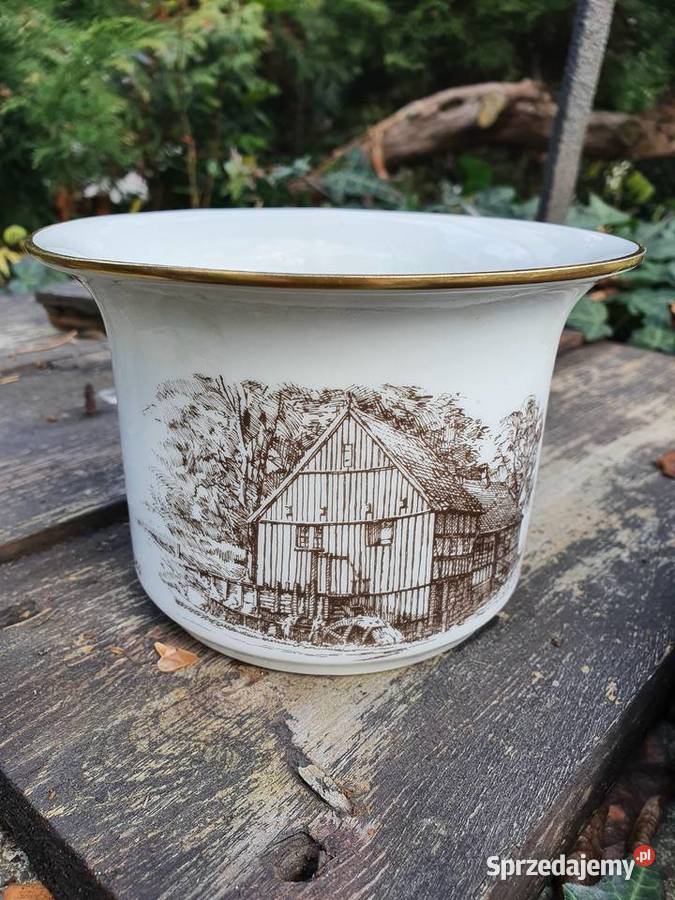 Copenhagen porcelain doniczka Porcelana i szkło