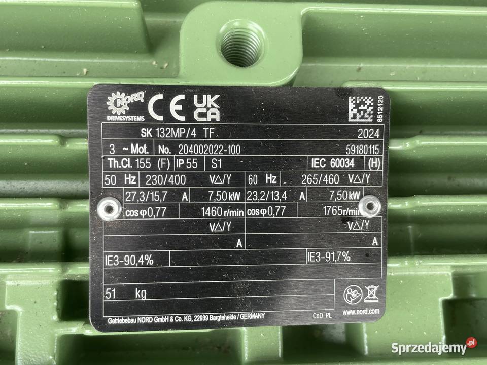 motoreduktor walcowy NORD 75kw 460 410 420 430 sprzedam