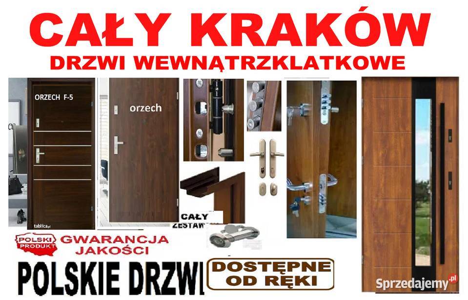 Drzwi zewnętrzne wejściowe z montażem w Drzwi zewnętrzne Kraków