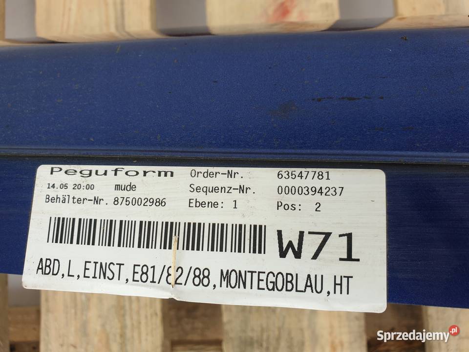 NAKŁADKA PROGOWA PRÓG LEWY A51 BMW E81 E82 E88 Chełm