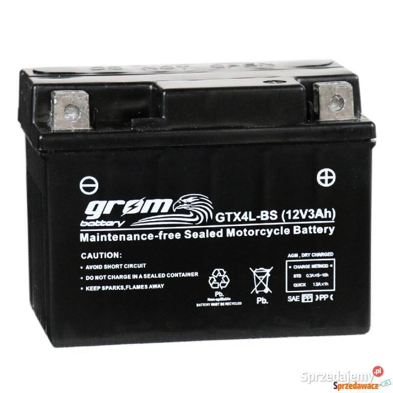 Akumulator motocyklowy Grom GTX4LBS 12v 3Ah 60a Łomża sprzedam