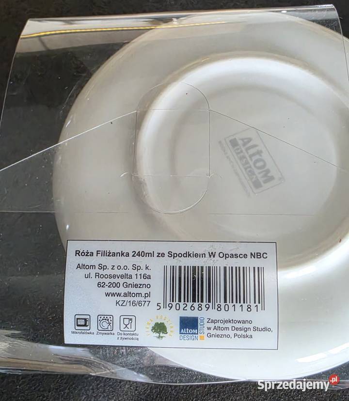 Filiżanka ze spodkiem Róża Altom Design 2 sztuki wielkopolskie