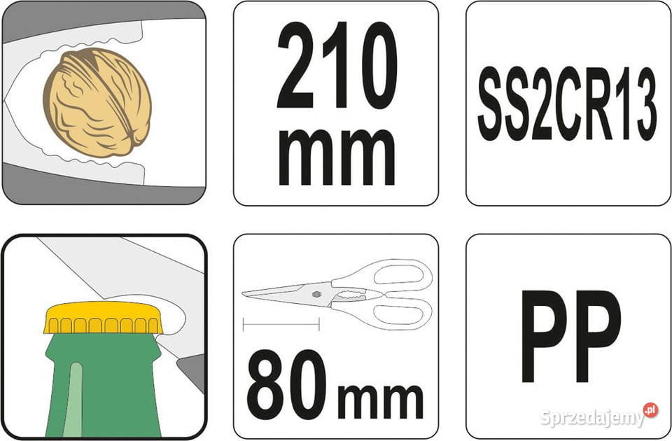 Nożyczki kuchenne rozkladane 21 YATO śląskie Częstochowa