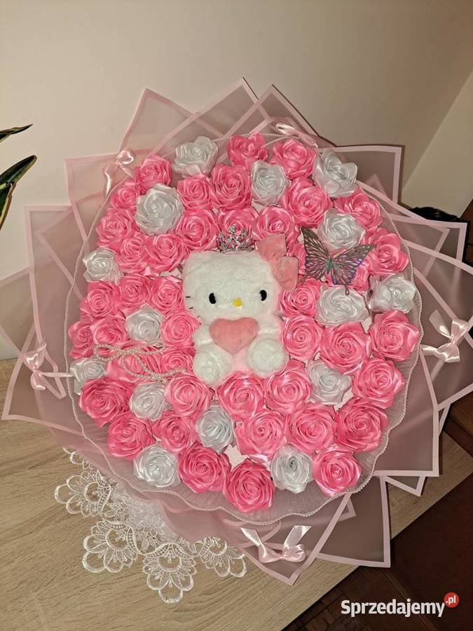 Róże ze wstążki na zamówienie Września sprzedam