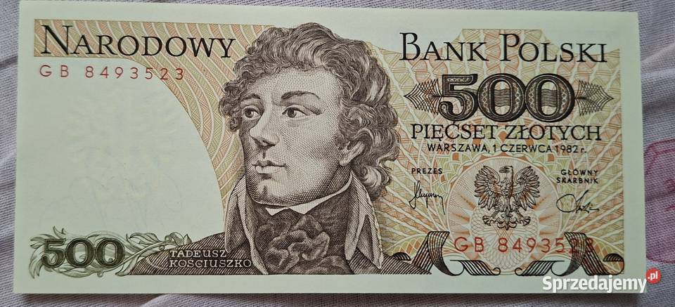Banknot z PRL 500 Numizmatyka Dąbrowa Górnicza