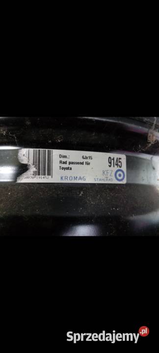Felgi stalowe Toyota Corolla Średnica 15" Rossosz sprzedam