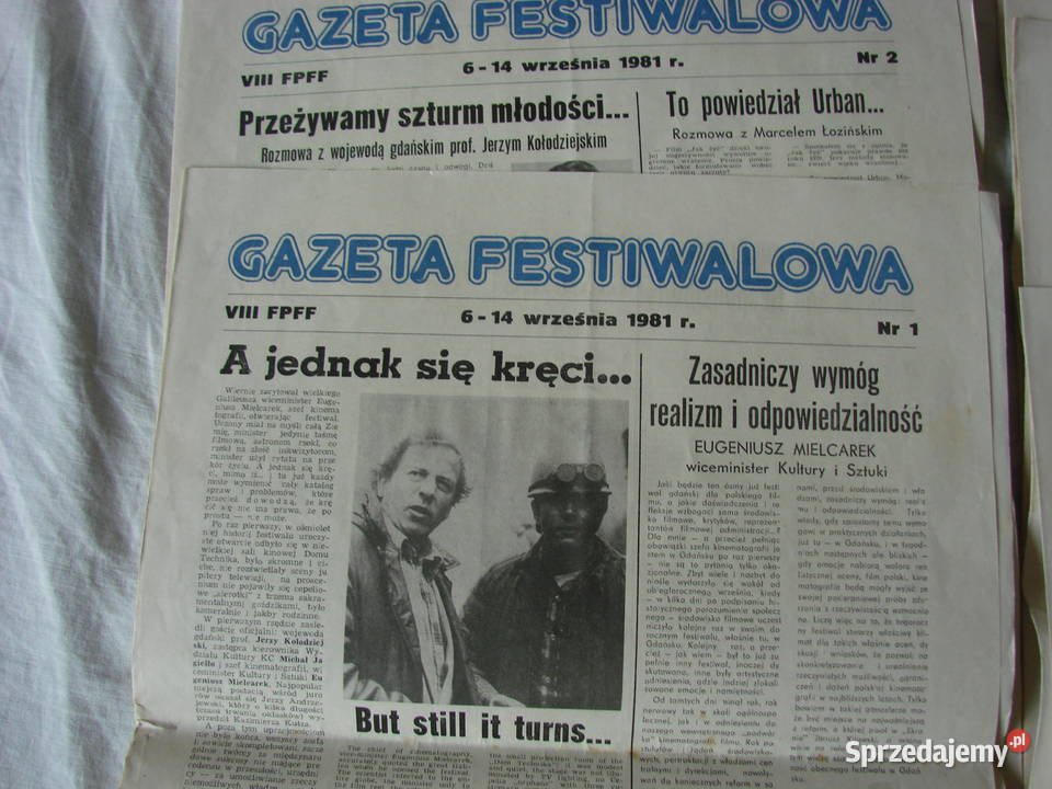 GAZETA FESTIWALOWA VIII FPFF 1981r Czasopisma Pruszcz Gdański