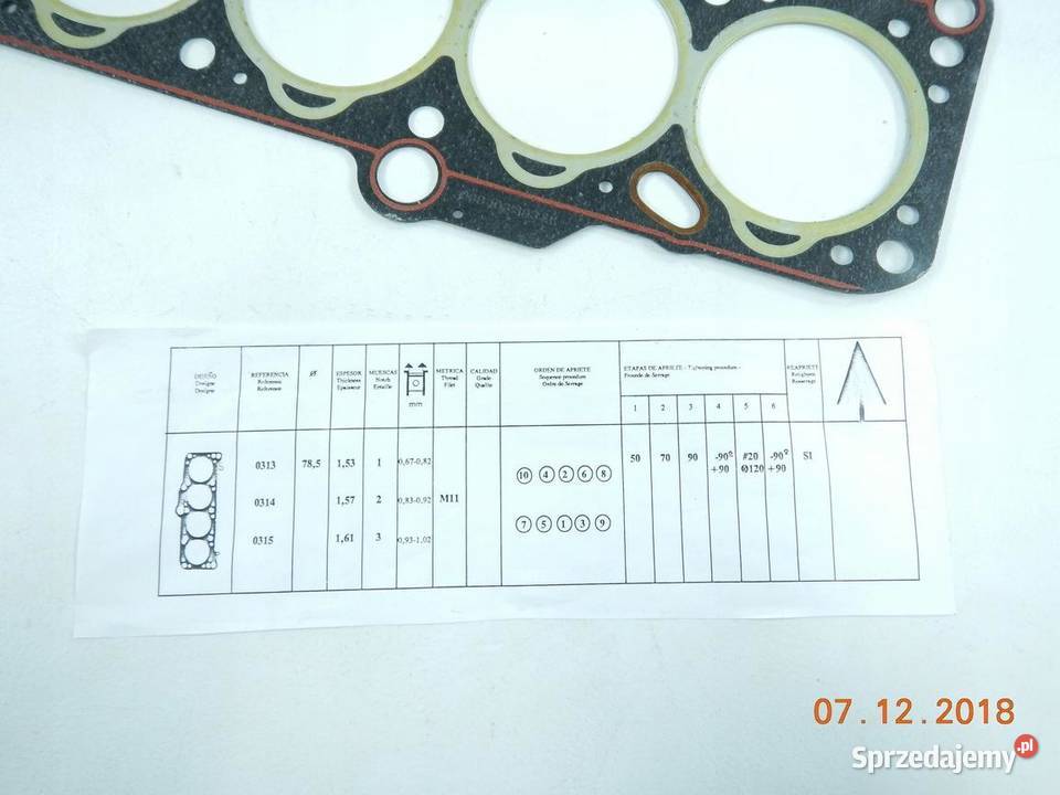 USZCZELKA GŁOWICY CYLINDRA AUDI 80 VW CADDY I lubelskie