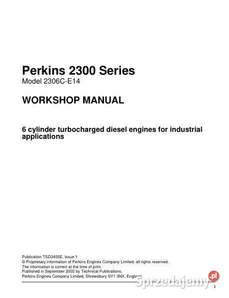 Perkins 2300 silnik instrukcja obsługi i naprawy Kielce