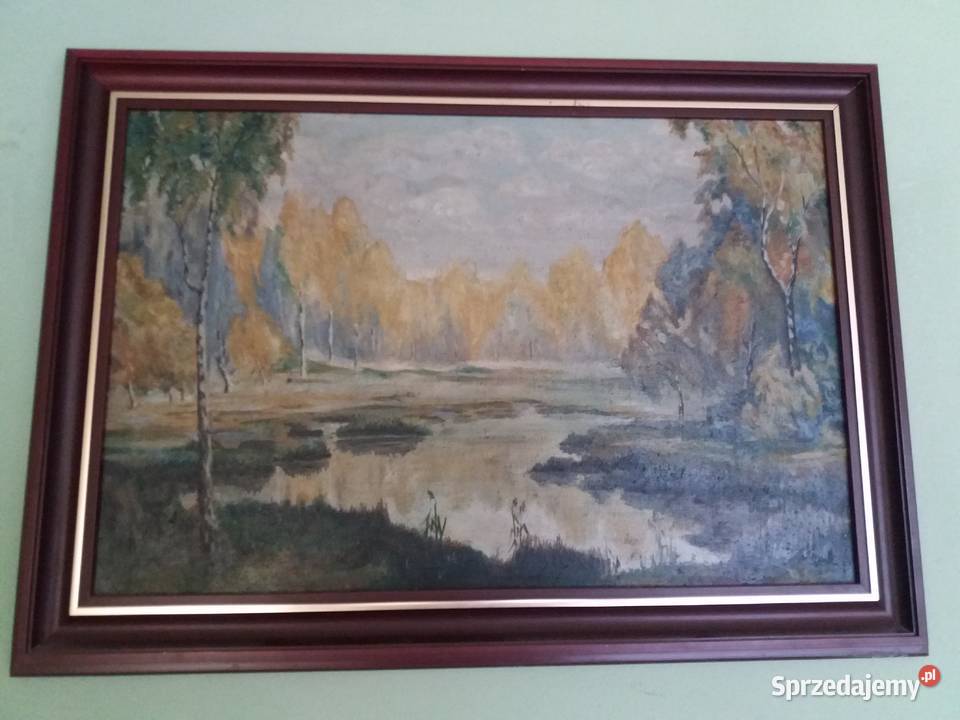Obraz olejny z lat 70tych Dębica