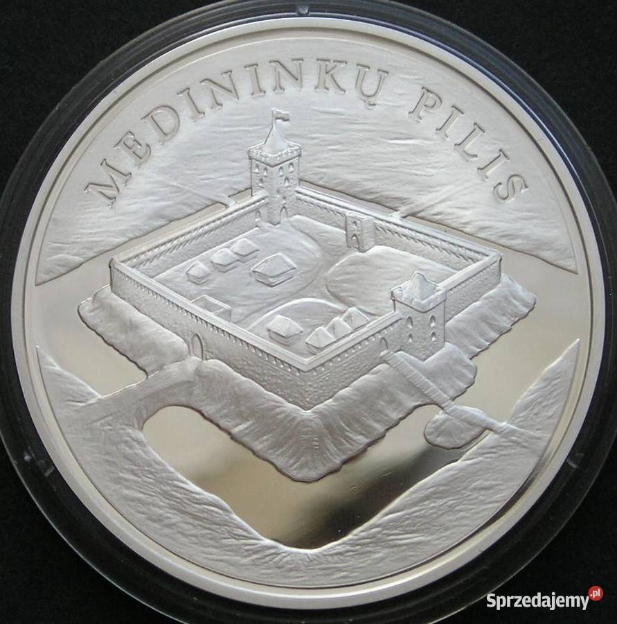 Litwa 50 lit 2006 zamek Medininkai SREBRO stan łódzkie Łódź