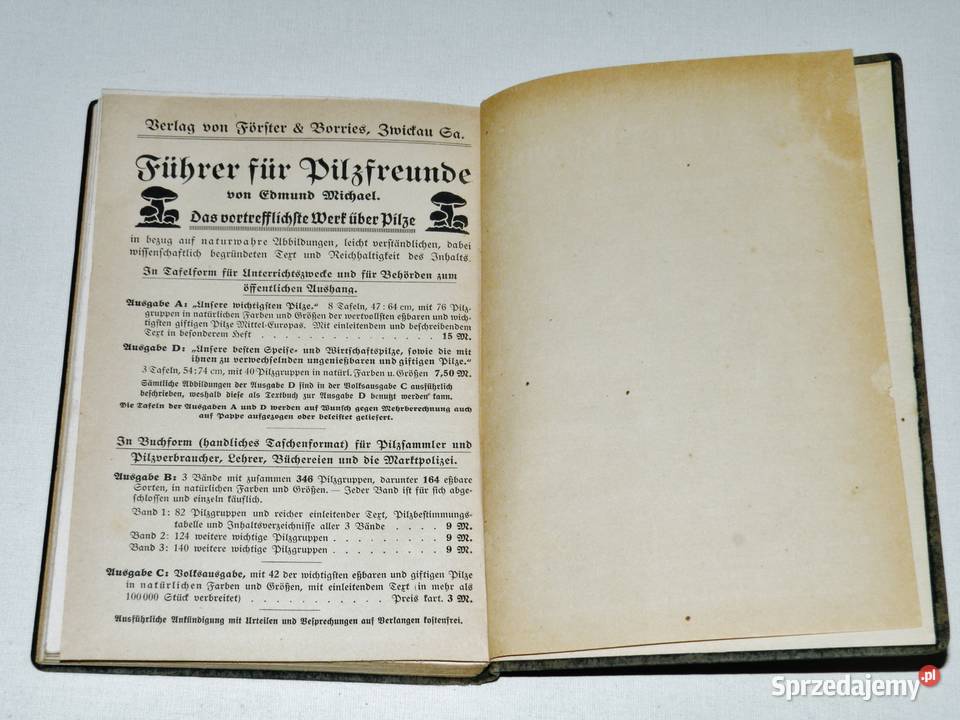 Fhrer fr Pilzfreunde E Michael Tom 3 Wyd B Bydgoszcz sprzedam