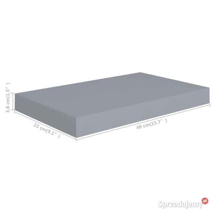 Półki ścienne 4 szare 40x23x38 MDF WM323849 Warszawa
